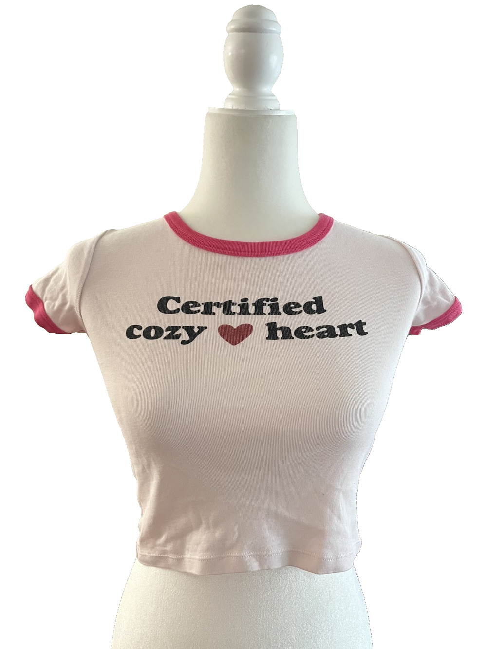 Juniors Girls ZARA Size 9-10 Years Certified Cozy Heart Ribbed Tee Shirt Basics